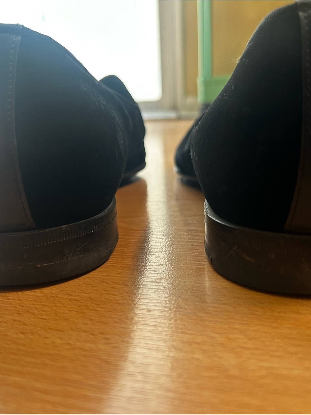 Santoni Black Velvet Men's Slip-On Dress Loafers made in Italy 10 Hollywood film - Picture 6 of 12